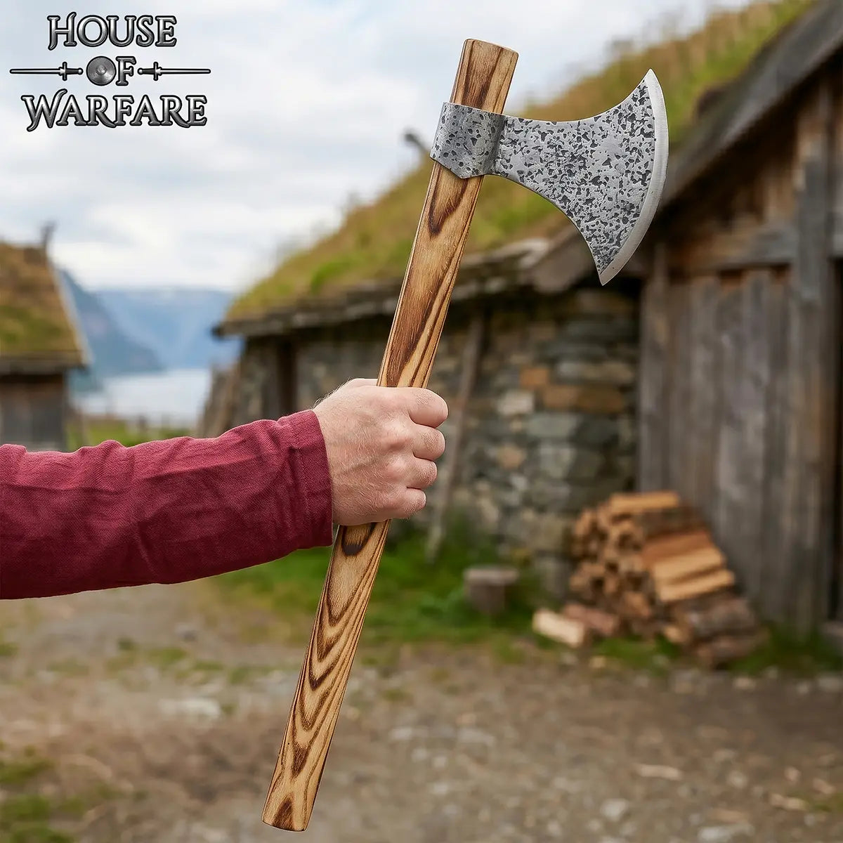 Hacha vikinga de hierro 23" Battle Ready - imagen 7