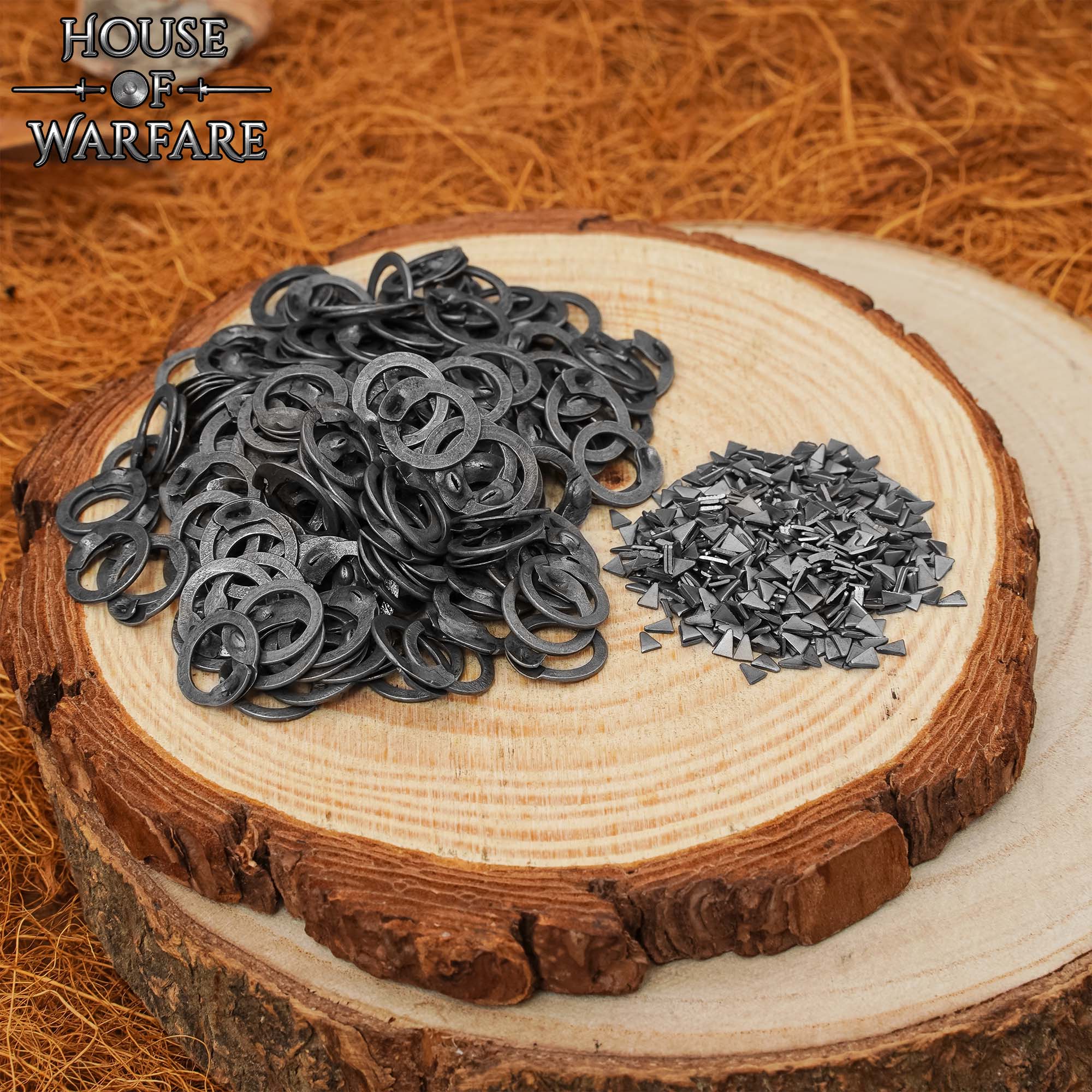 Imagen única de: Anillos Remachados de Cuña Suelta de Acero - Anillo Plano de 8 Mm - Calibre 18, Acero Dulce, Acabado Natural - 1000 Unidades - Ideal para Bricolaje y Reparaciones de Cota de Malla