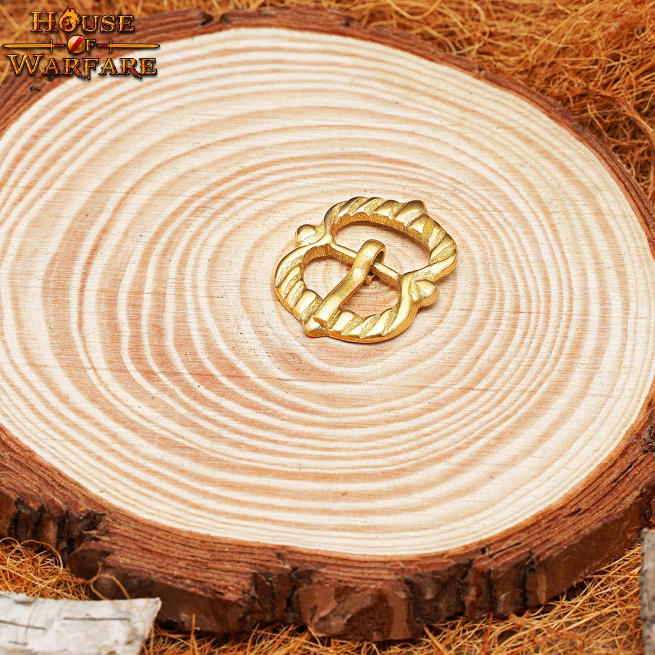 Hebilla pequeña de latón macizo para correas de armadura - imagen 6