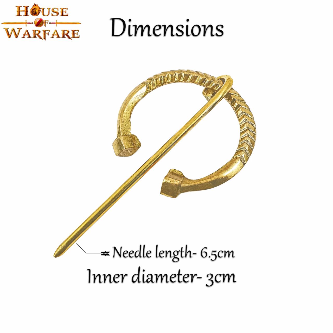 Imagen única de: Fíbula Penannular Medieval de Latón - Alfiler Pequeño de Capa para Broche de Traje Histórico y Vikingo