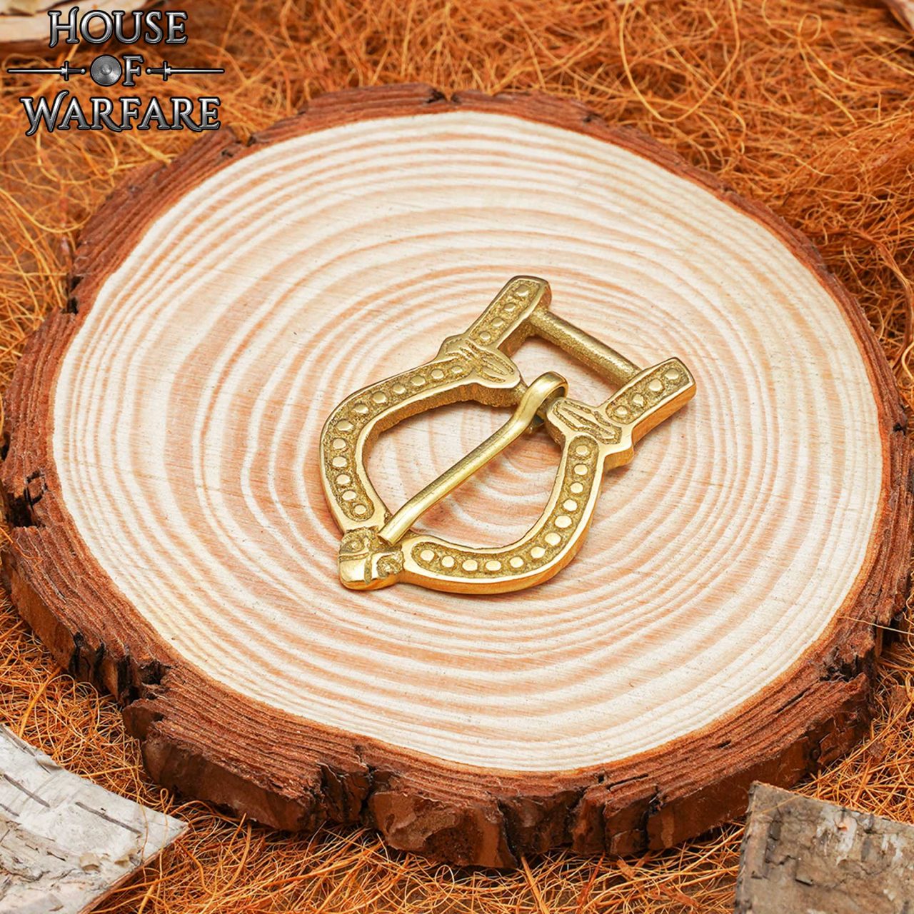 Hebilla medieval tardía de latón macizo para cinturones - imagen 3