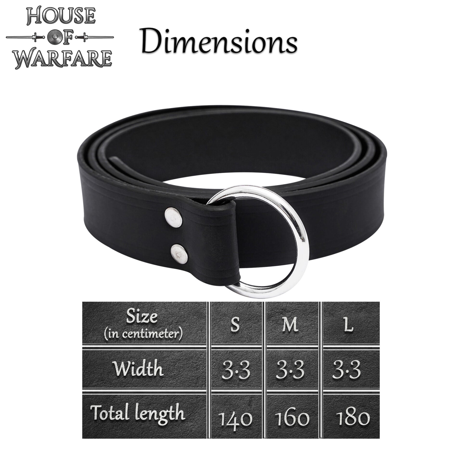 Imagen única de: Cinturón de Anillas Medieval de Doble Línea