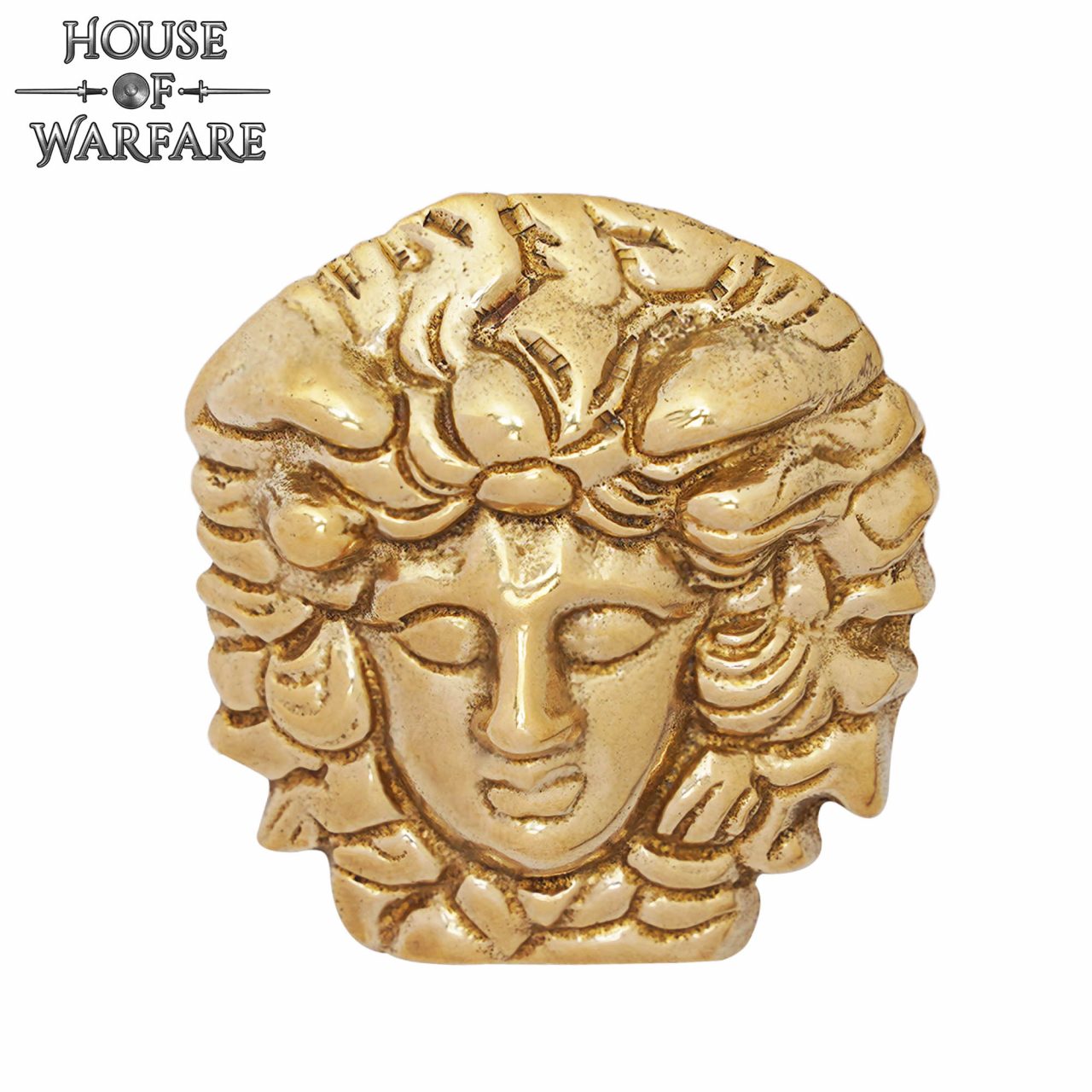 Imagen única de: Adorno de Medusa de Latón - Decoración de Armadura