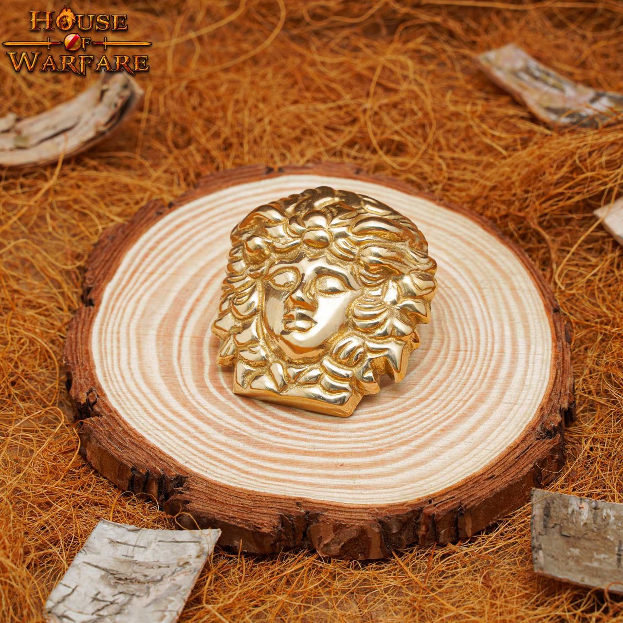 Imagen única de: Adorno de Medusa de Latón - Decoración de Armadura