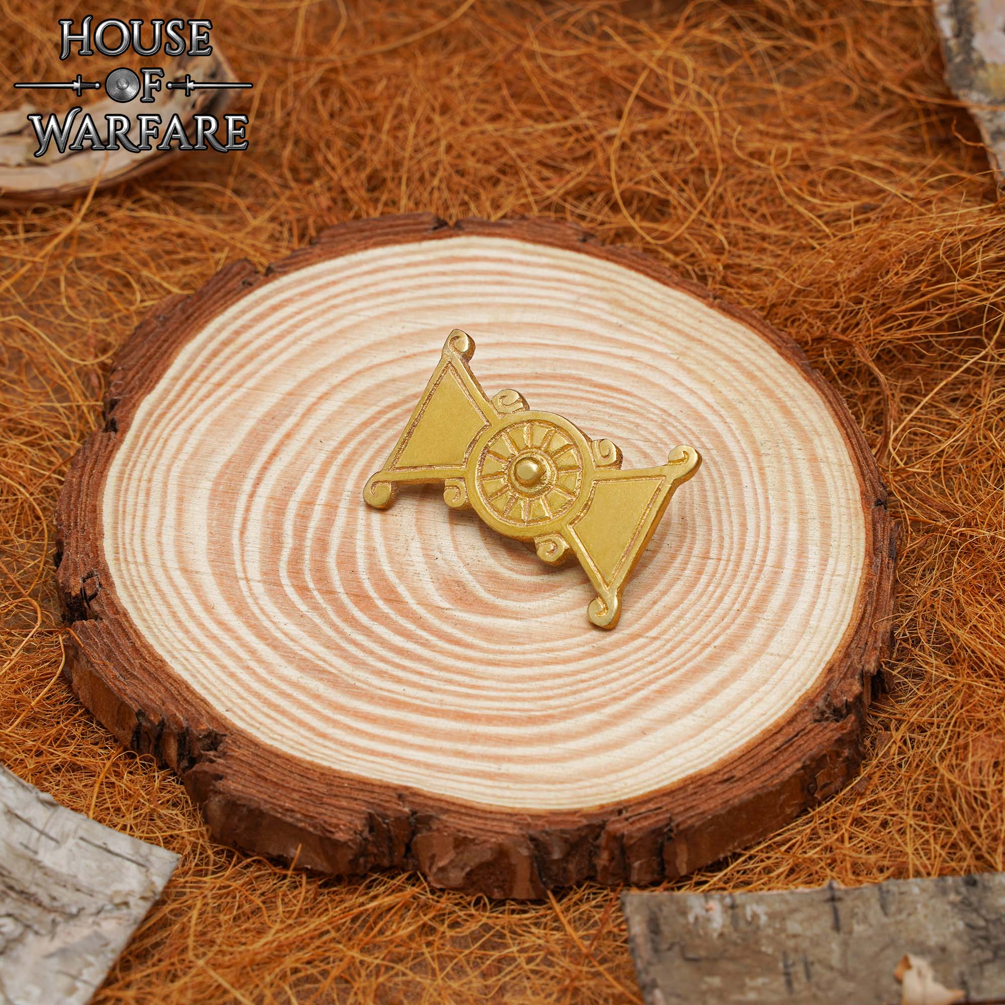 Adorno vikingo de latón macizo para cuero y prendas - imagen 2
