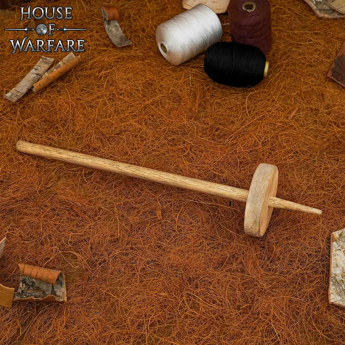 Husillo medieval de mano en madera para hilar - imagen 12