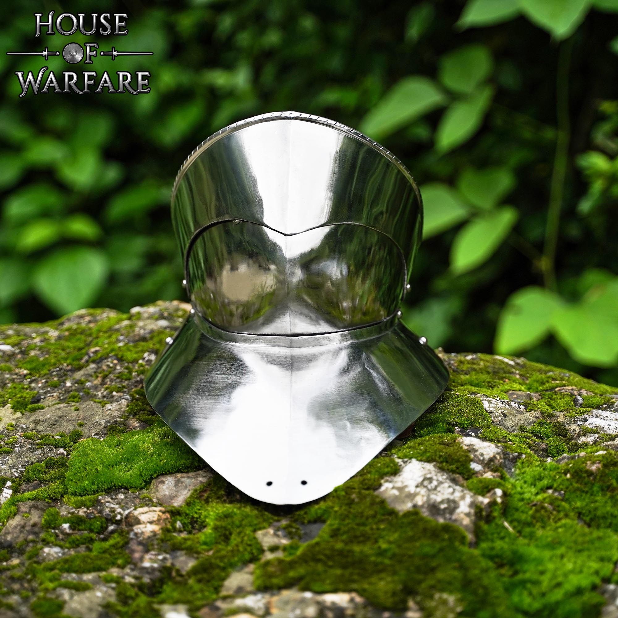 Imagen única de: Gorget de Acero del Siglo Xv con Bevor Pivotante
