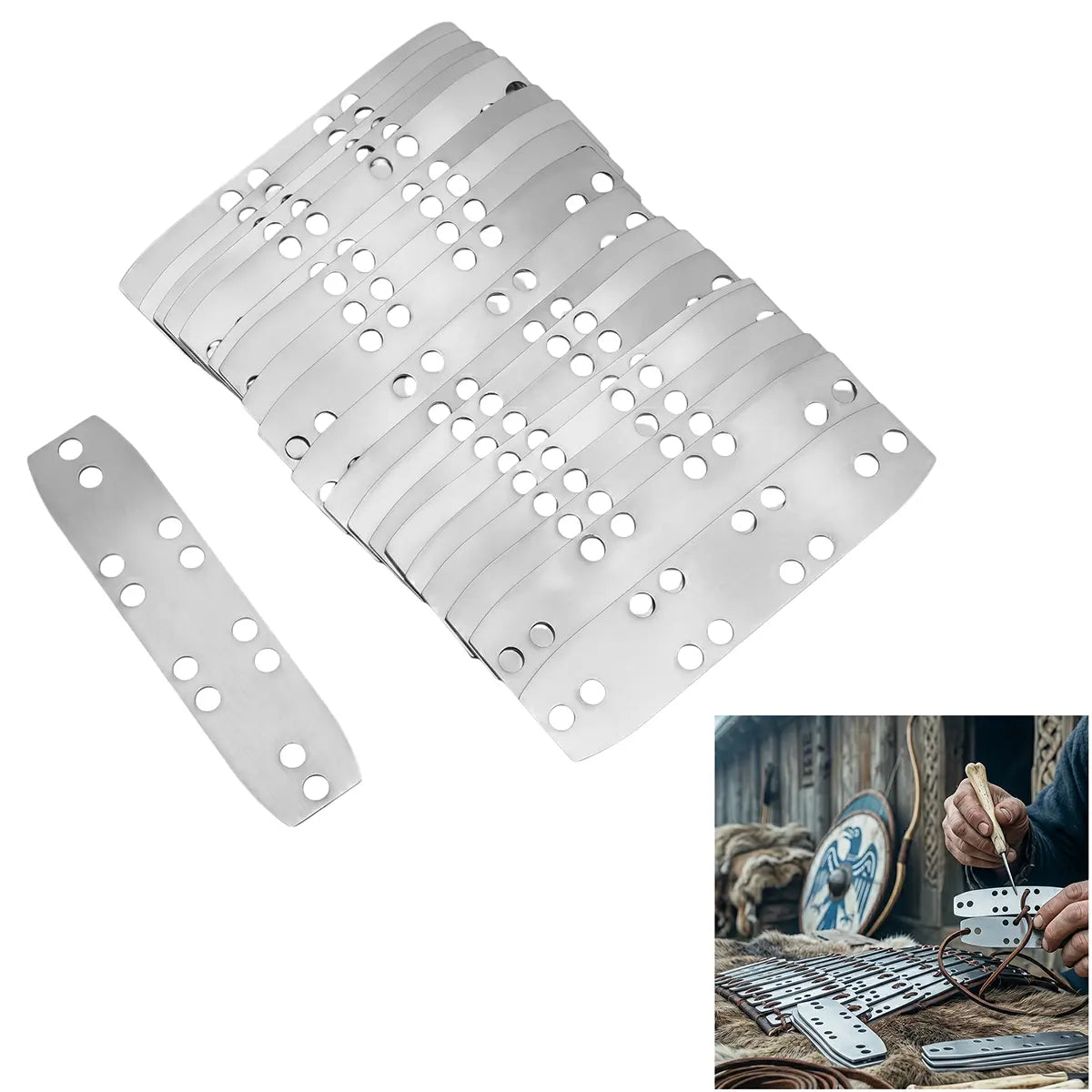 Placas de armadura de acero - set 25 piezas