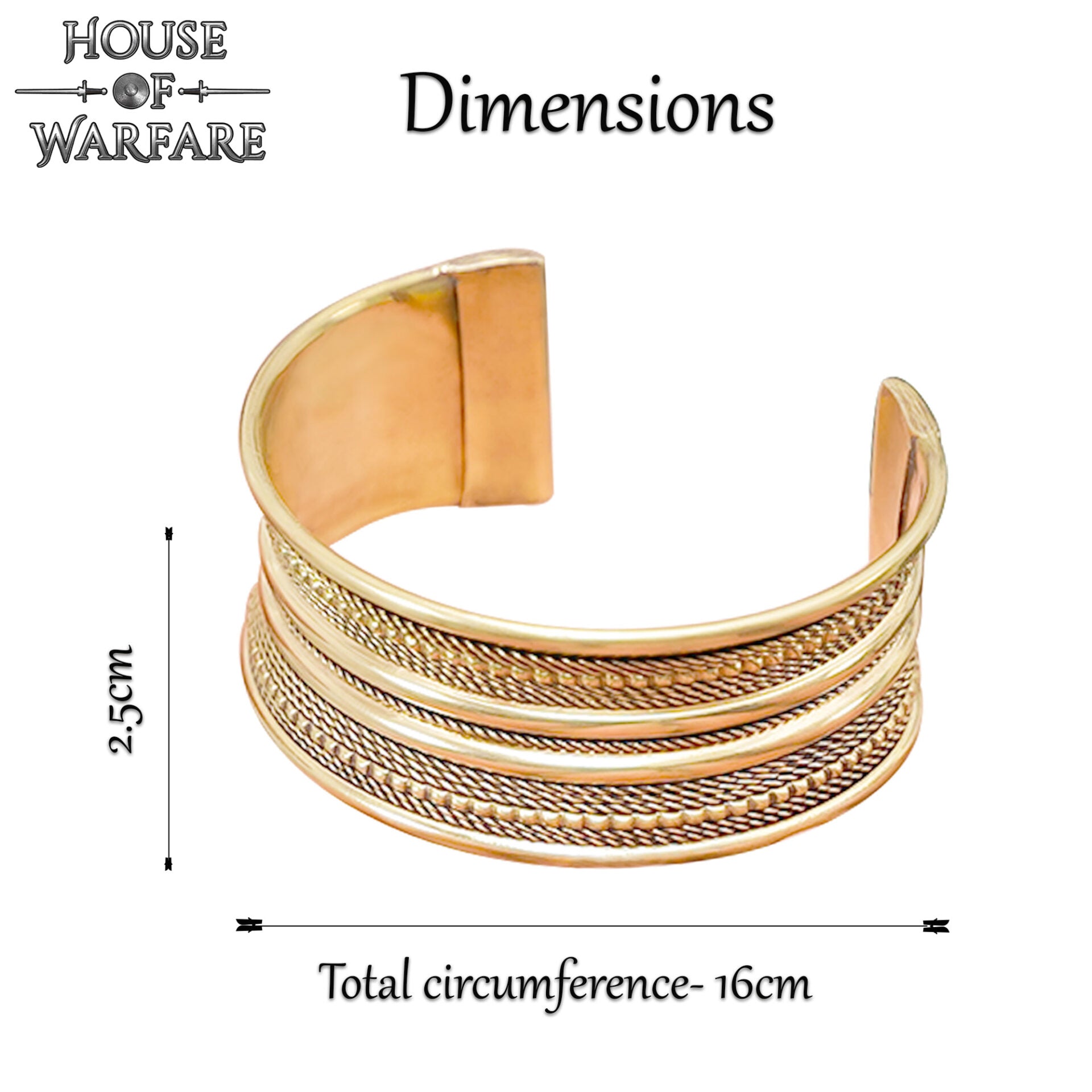 Imagen única de: Pulsera Medieval de Latón Macizo Fantasía