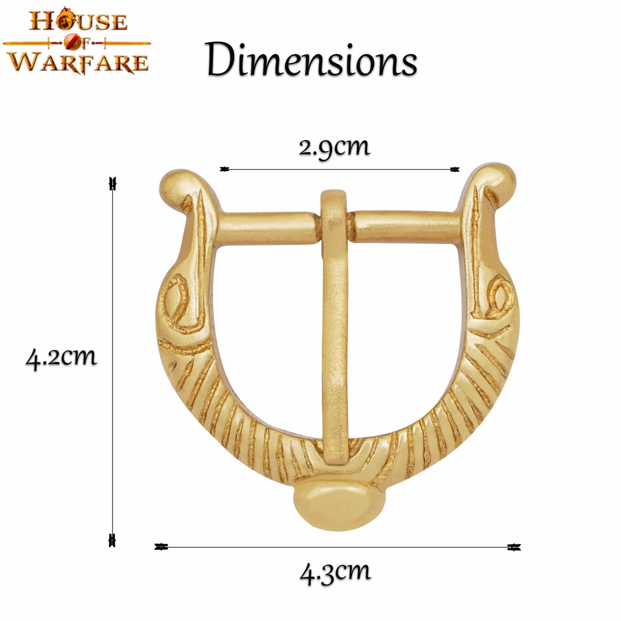 Hebilla vikinga de latón macizo - imagen 15