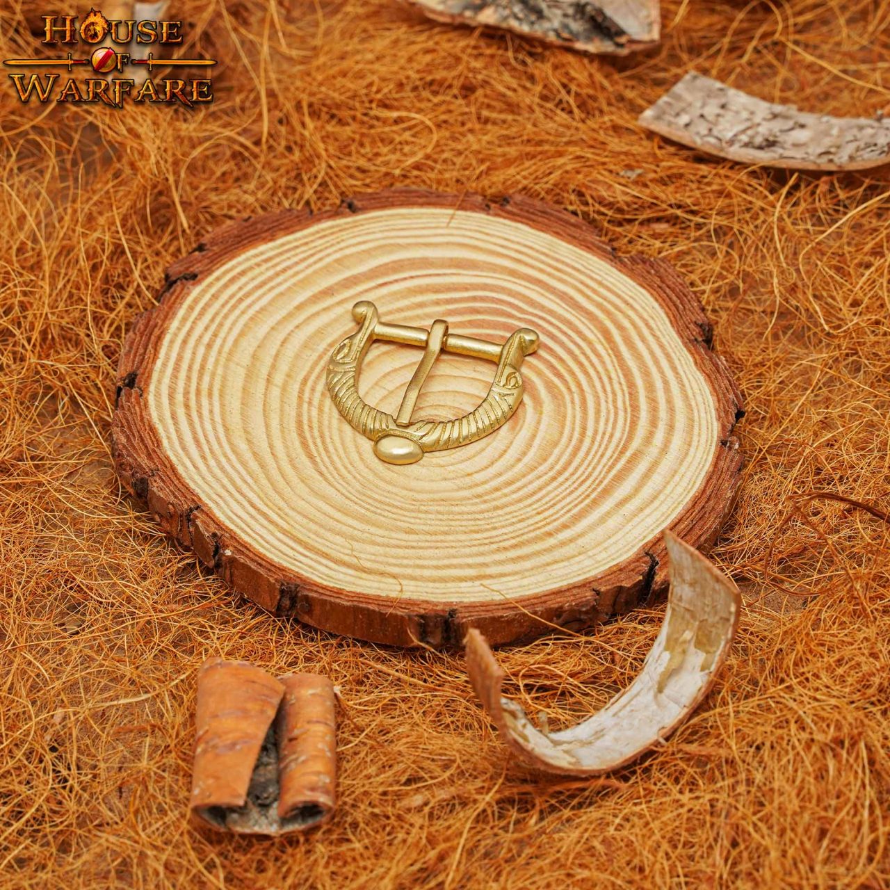 Hebilla vikinga de latón macizo - imagen 13