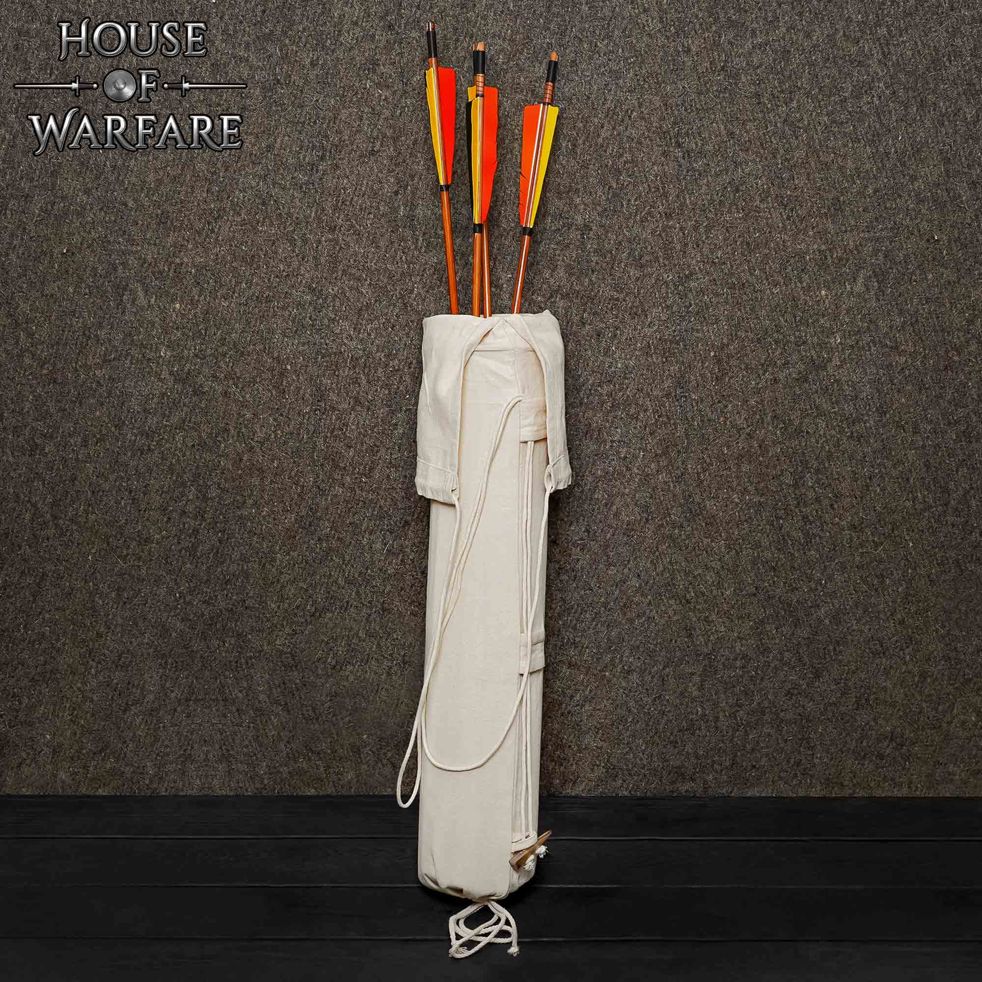 Imagen única de: Carcaj Lienzo Campesino Crudo | Porta Flechas Tiro con Arco Histórico