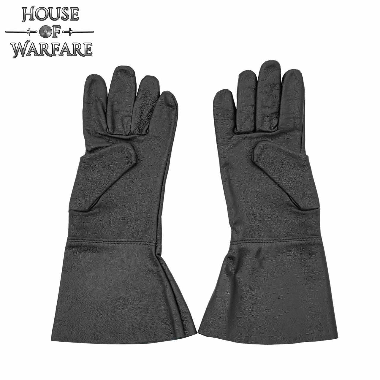 Guantes medievales de cuero con dedos completos para LARP y teatro - imagen 9