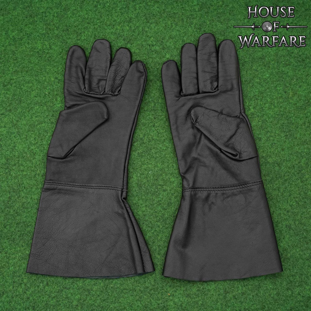 Guantes medievales de cuero con dedos completos para LARP y teatro - imagen 14