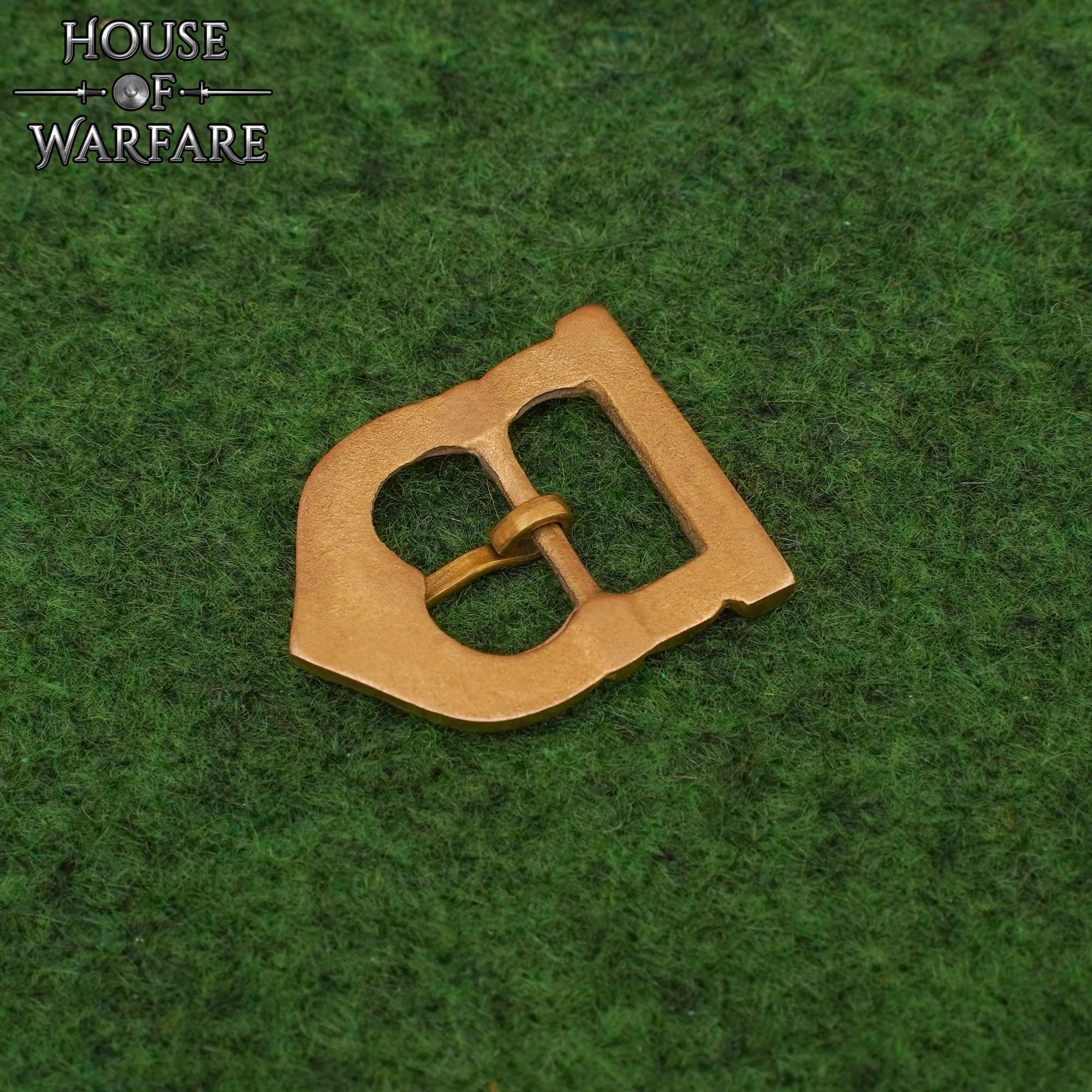 Imagen única de: Hebilla Medieval de Latón Macizo para Cinturón - Accesorio Histórico y de Vestuario Vikingo y Normando