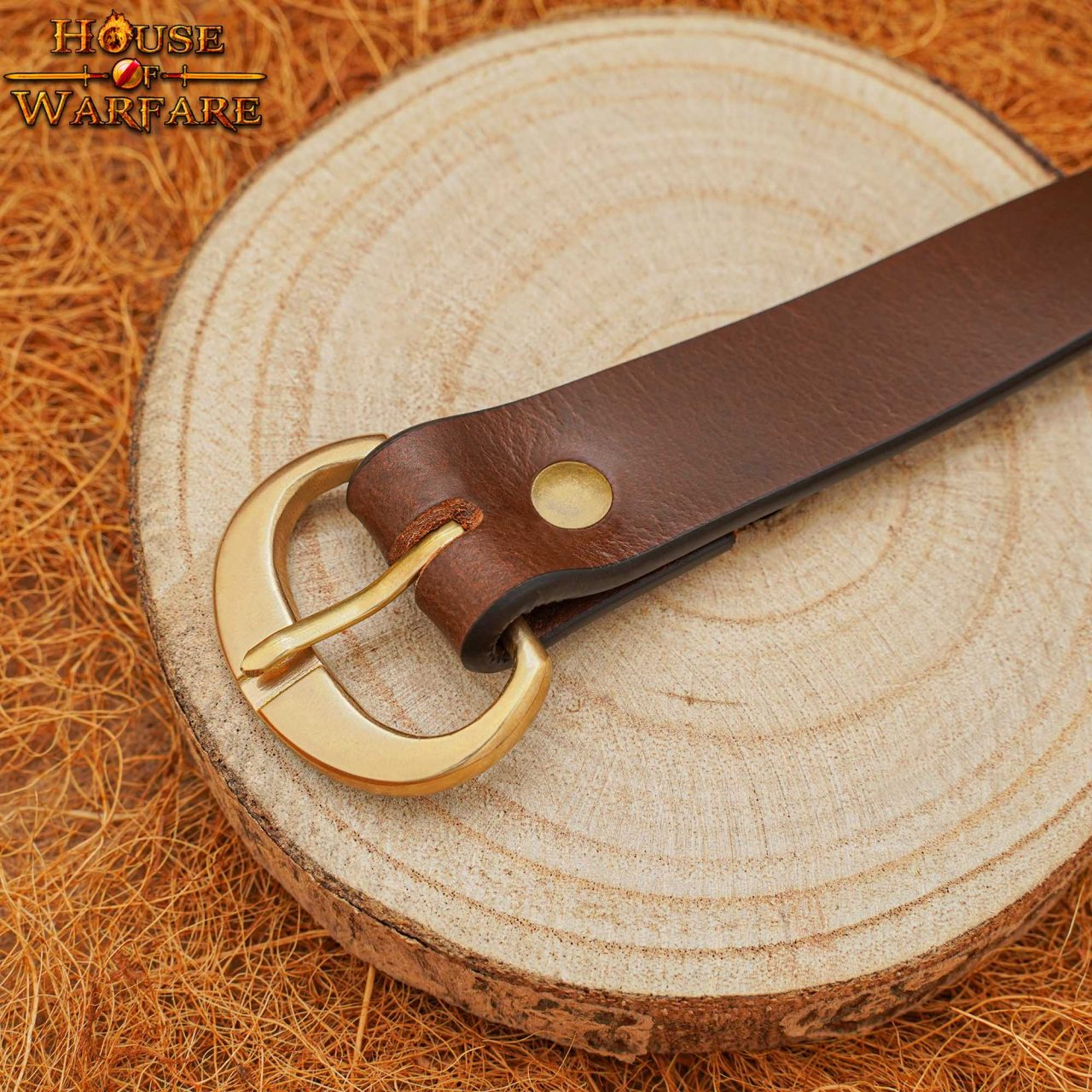 Hebilla pequeña medieval de latón macizo para correas de armadura - imagen 9
