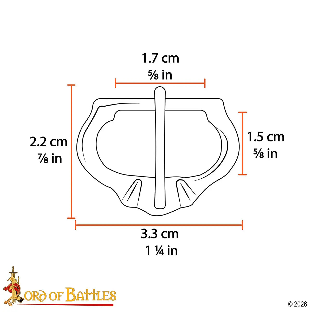 Hebilla medieval pequeña de latón - imagen 3