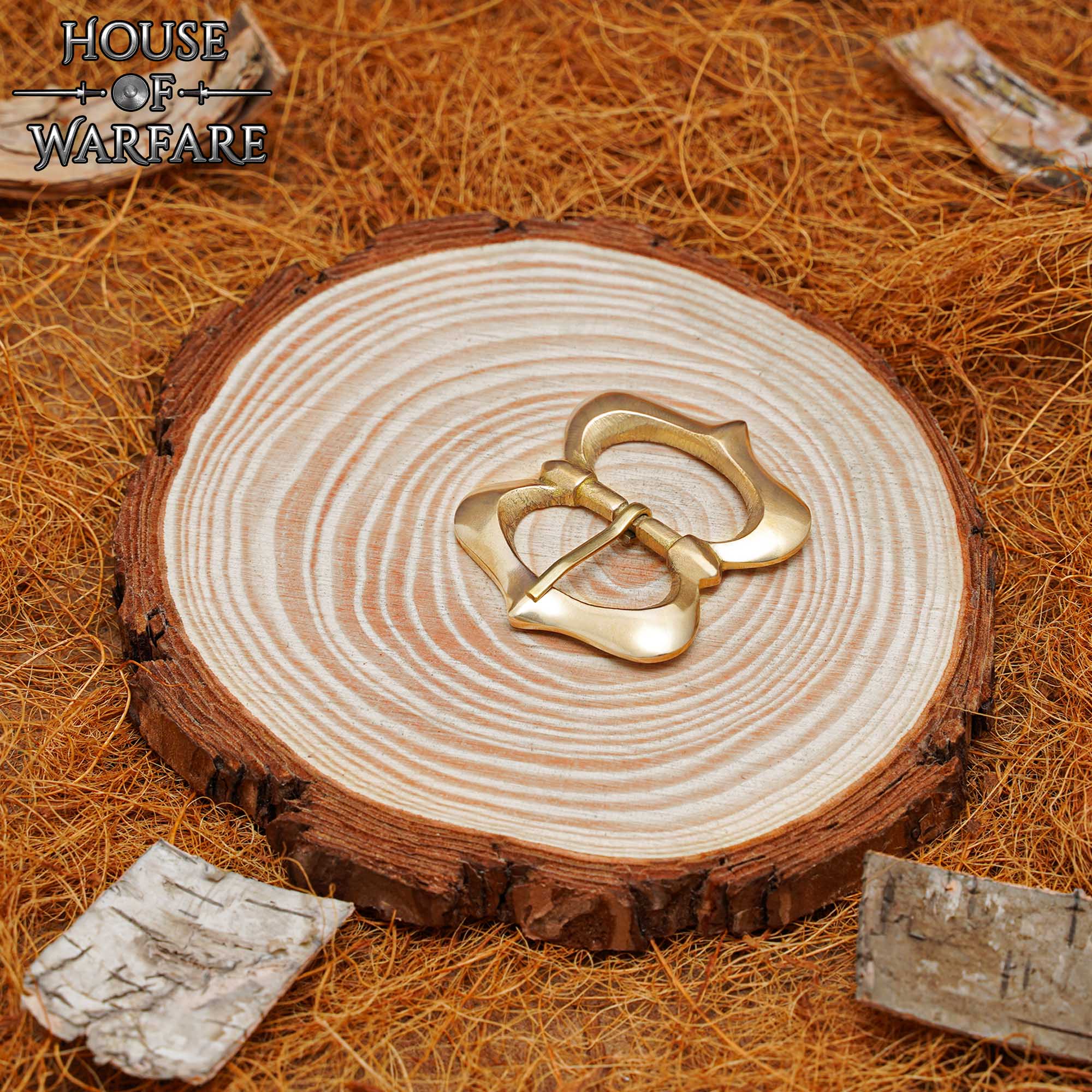 Hebilla tardomedieval de latón macizo para cinturones y correas - imagen 6