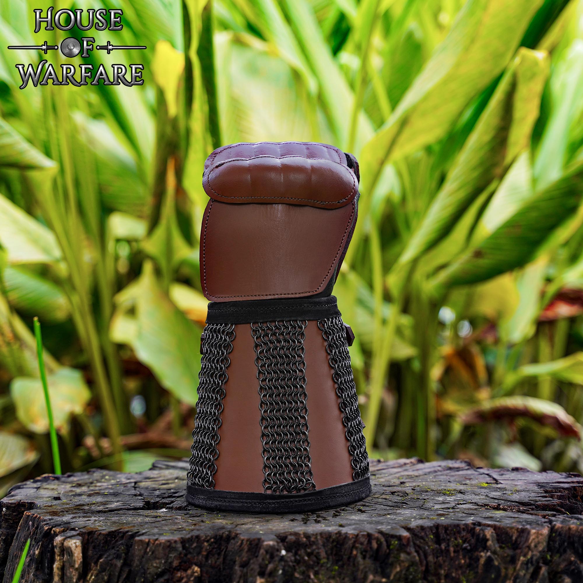 Guante de malla estilo bárbaro para una mano - Marrón - imagen 10