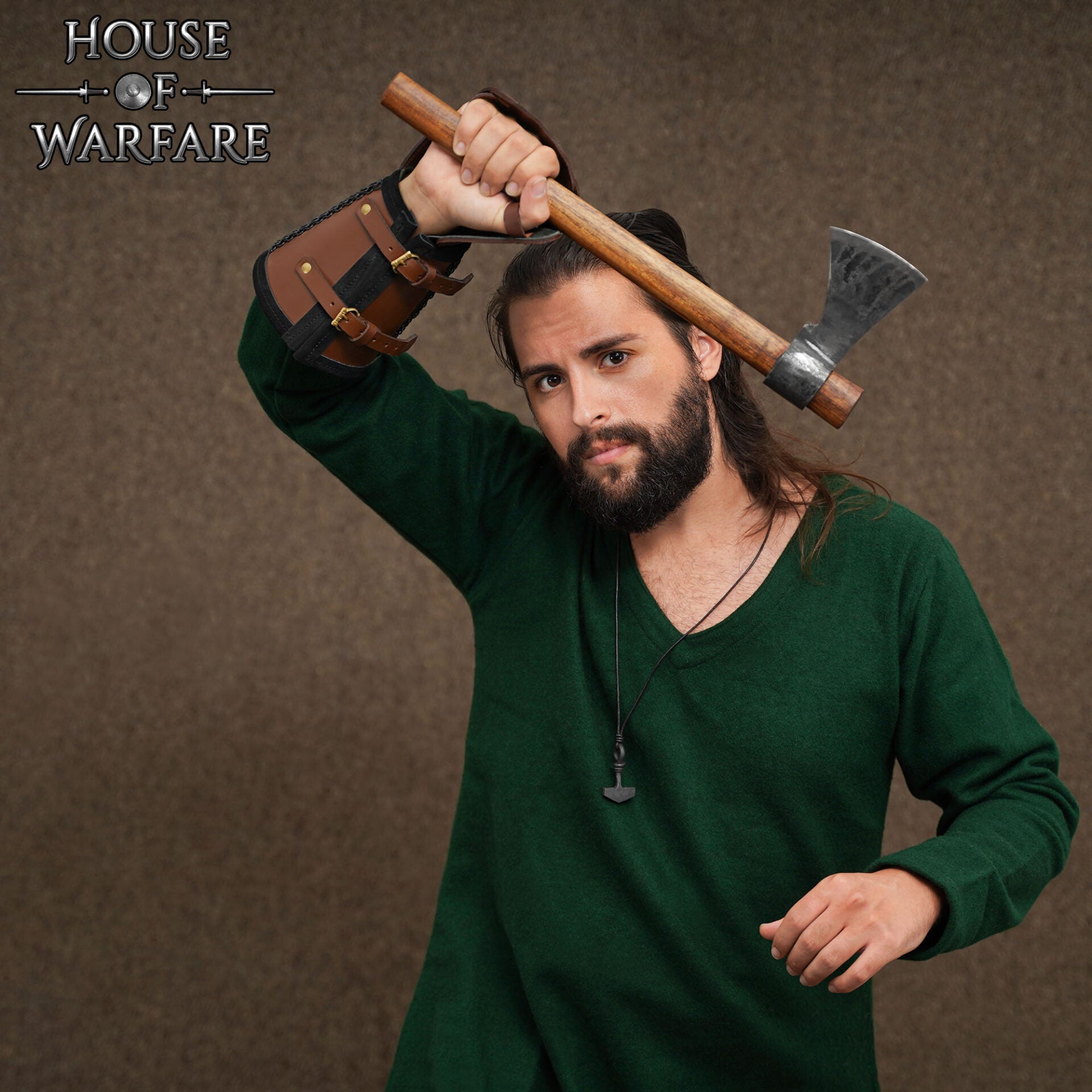 Guante de malla estilo bárbaro para una mano - Marrón - imagen 2