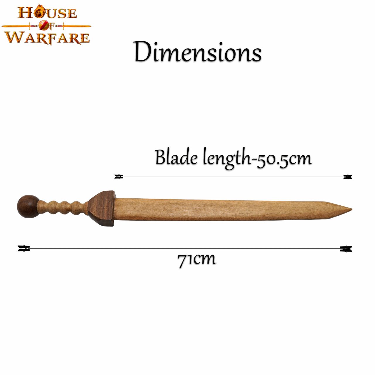 Espada gladius romana de madera artesanal - imagen 9