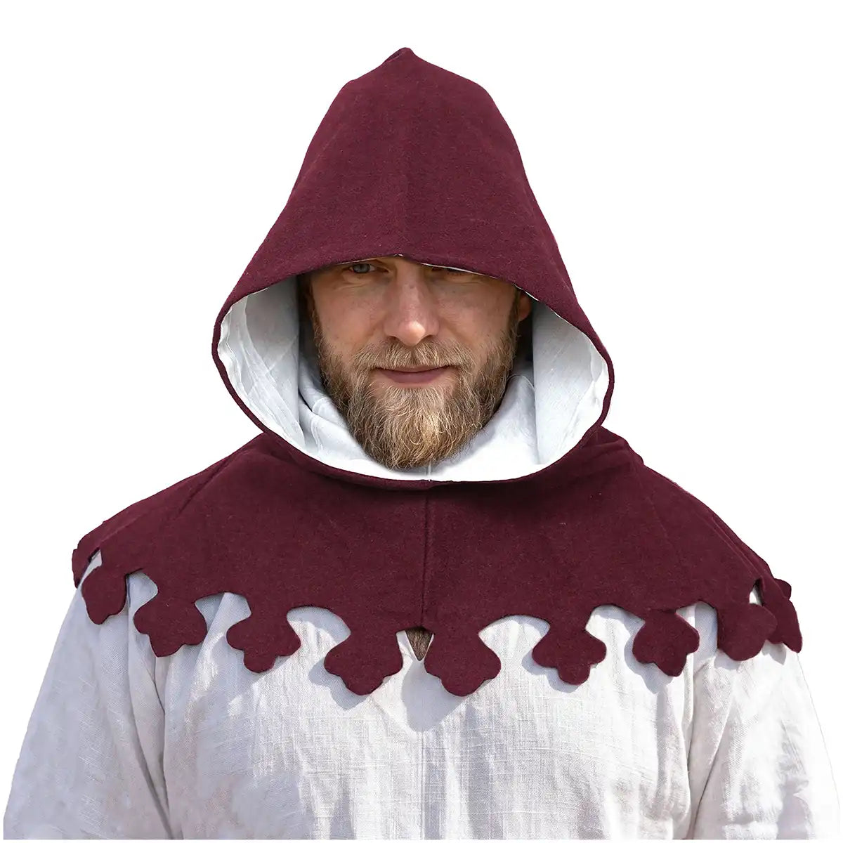 Capucha liripipe de lana - tardomedieval