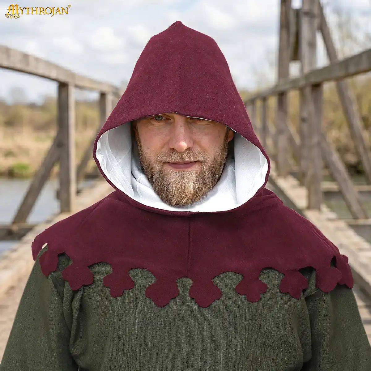 Capucha liripipe de lana - tardomedieval - imagen 2