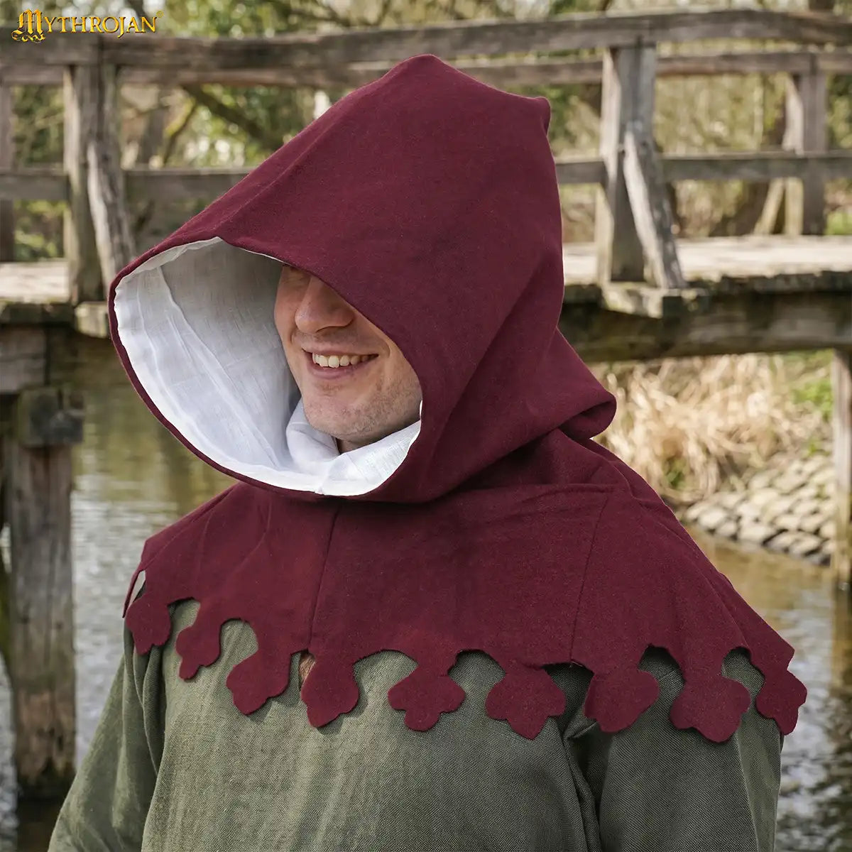 Capucha liripipe de lana - tardomedieval - imagen 6