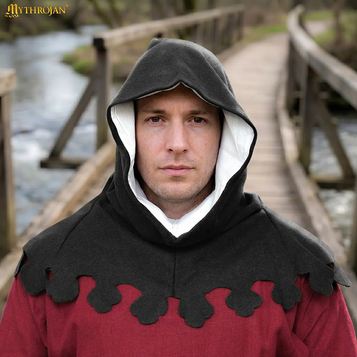 Capucha liripipe de lana - tardomedieval - imagen 12