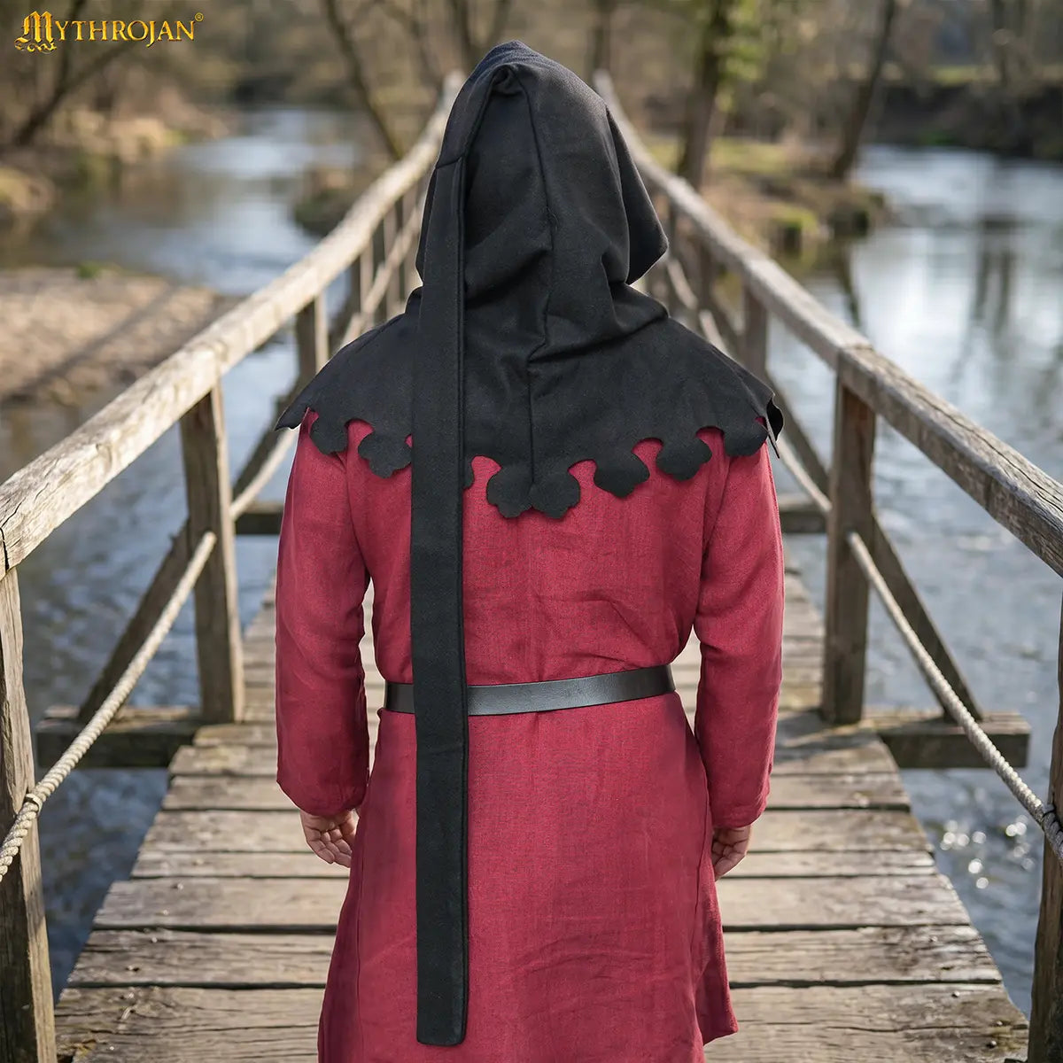 Capucha liripipe de lana - tardomedieval - imagen 14