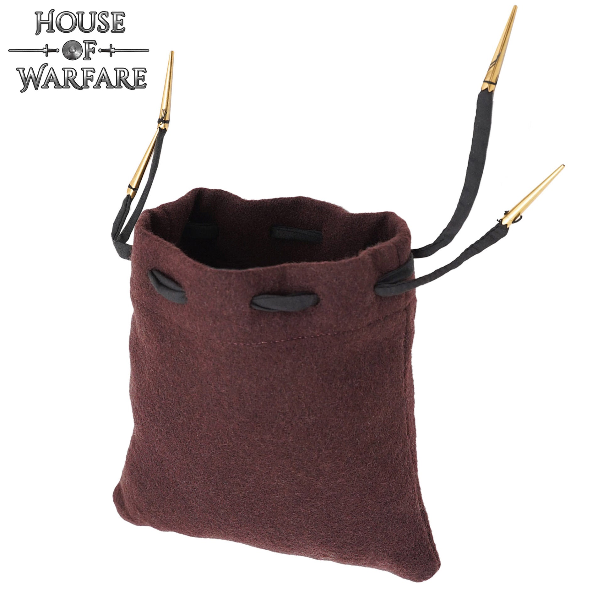Imagen única de: Bolsa Medieval de Lana con Cordón Artesanal