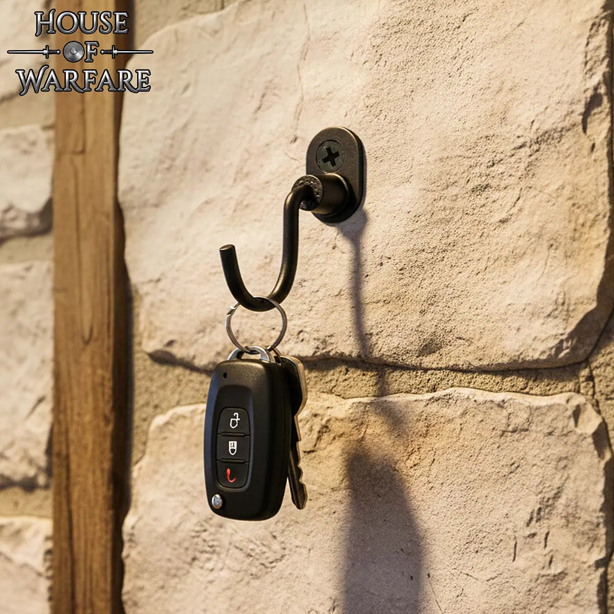 Imagen única de: Gancho de pared de hierro forjado a mano - Negro