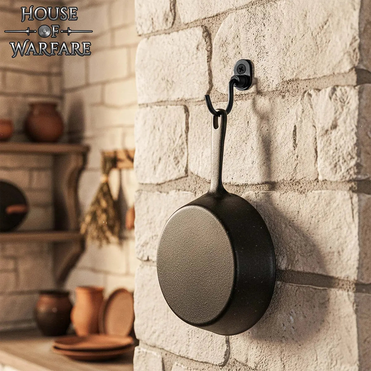 Imagen única de: Gancho de pared de hierro forjado a mano - Negro