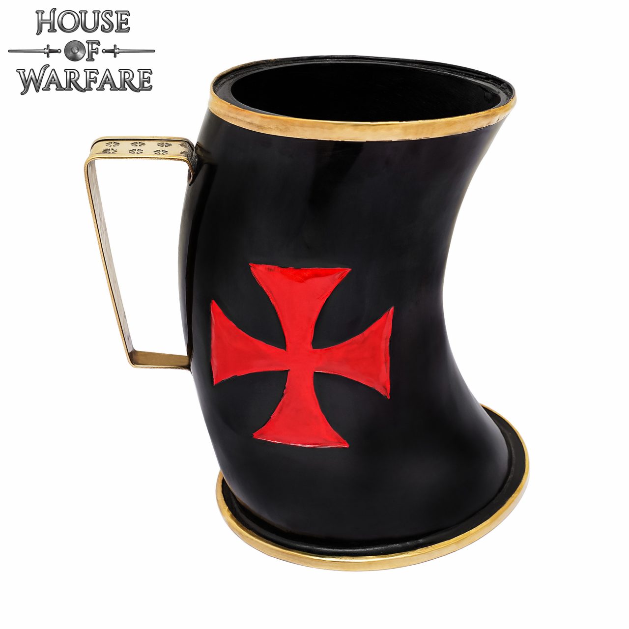 Jarra de cuerno medieval grande - Caballero Templario - imagen 3