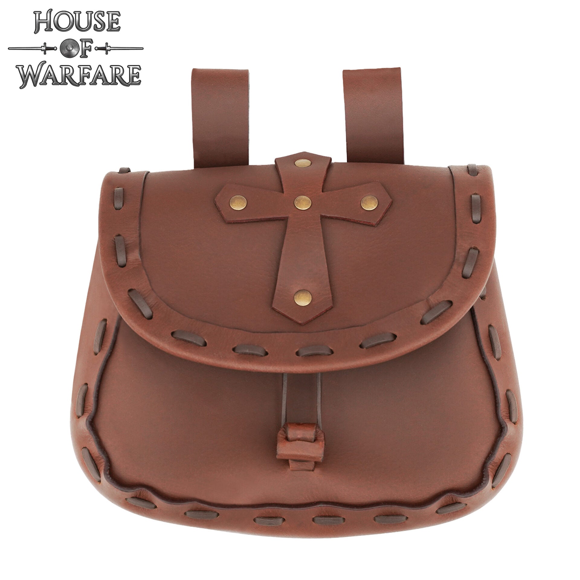Brown Leather Crossbody Belt Bag