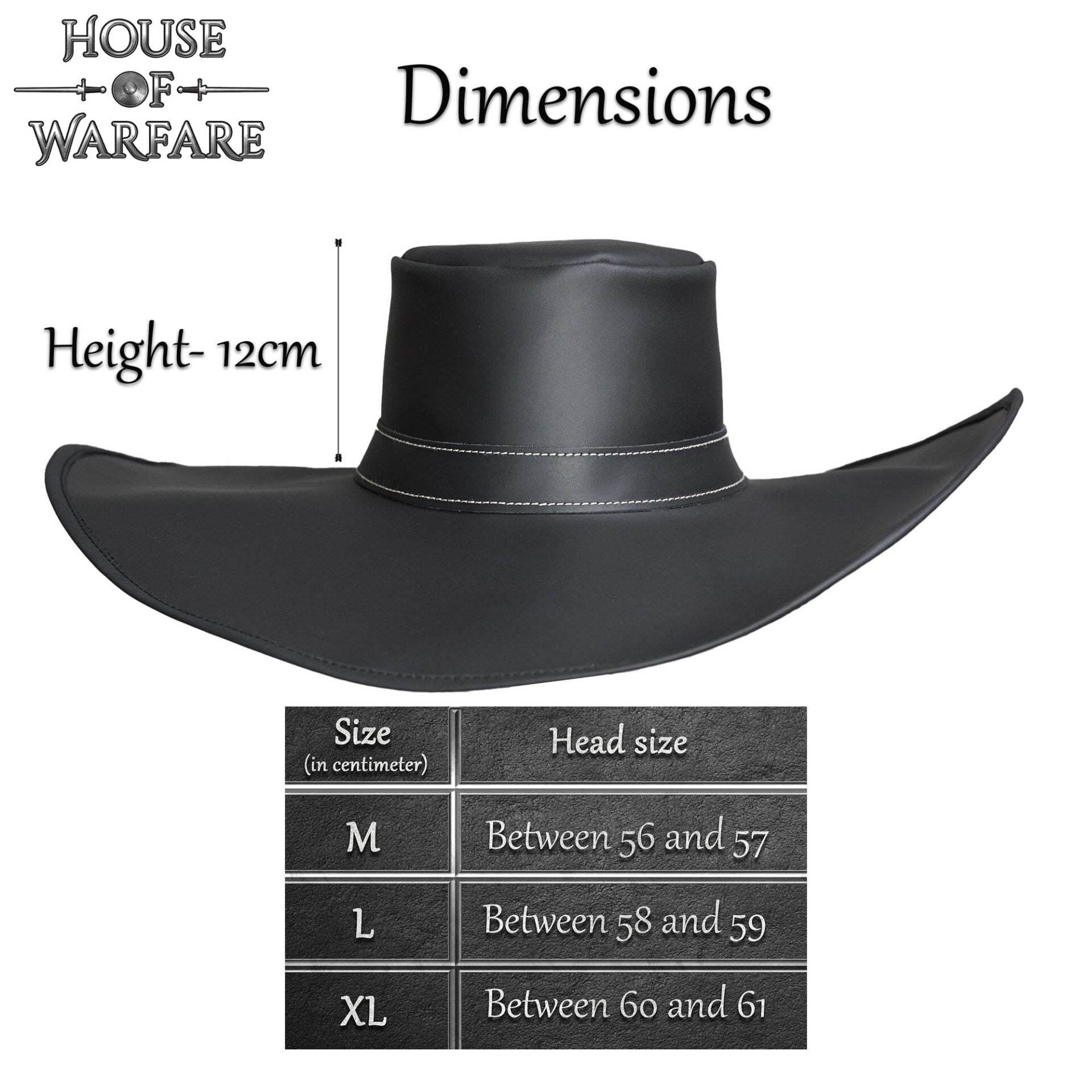 Sombrero Alatriste de cuero — Ala ancha para LARP, teatro y recreación - imagen 5
