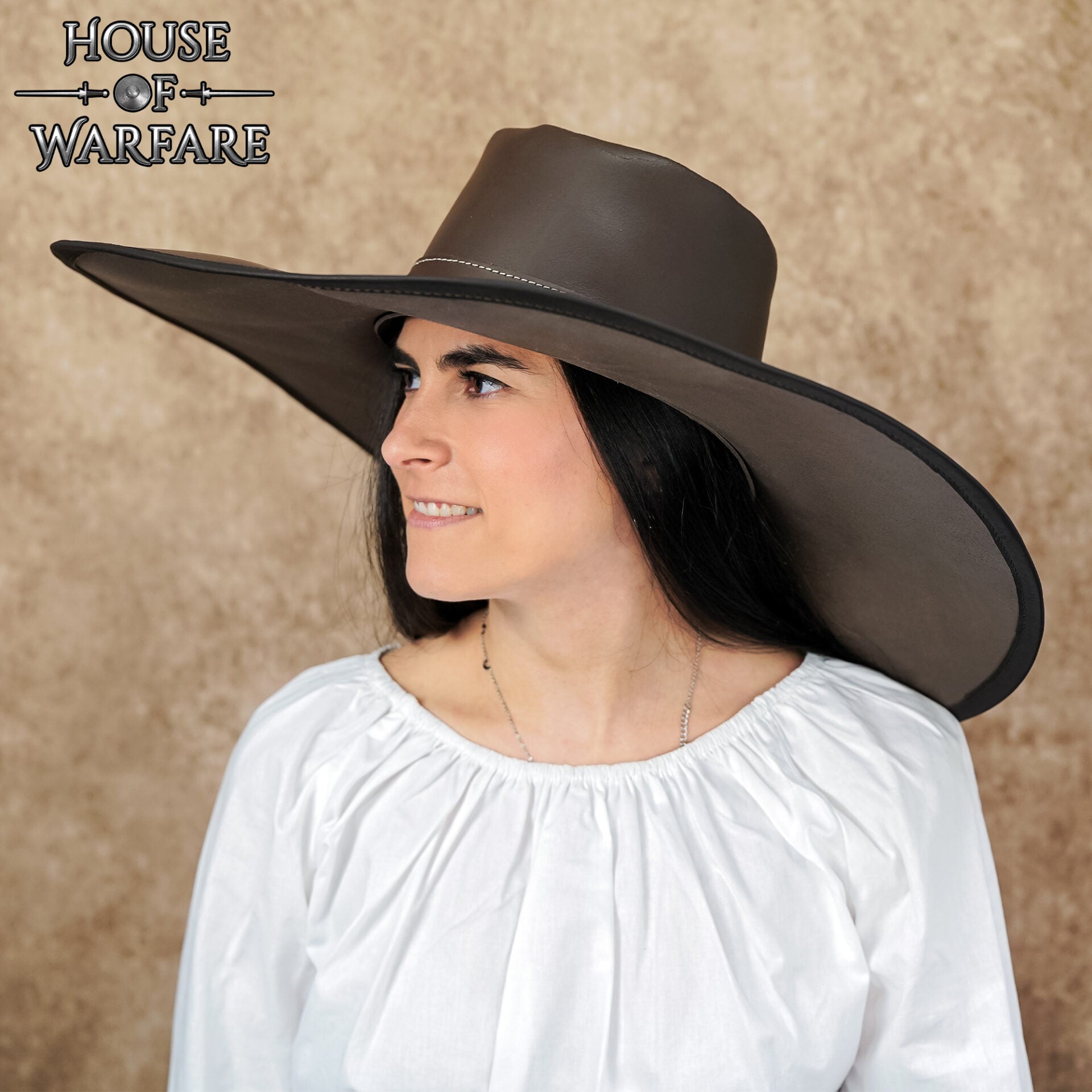 Sombrero Alatriste de cuero — Ala ancha para LARP, teatro y recreación - imagen 8