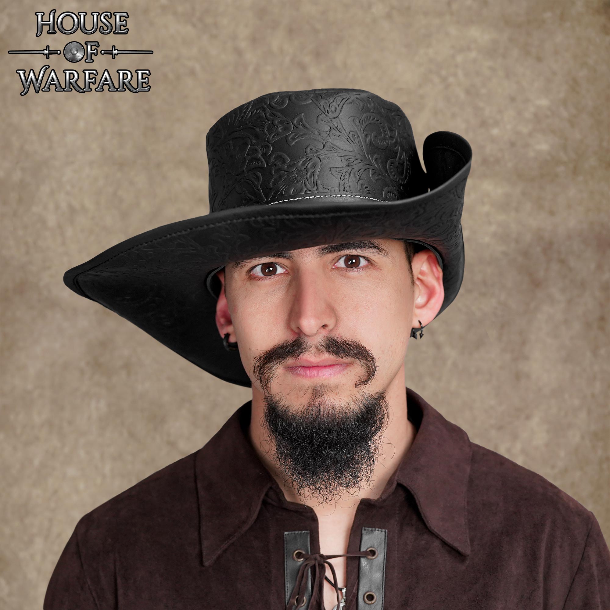Sombrero pirata Flandes de cuero - imagen 13