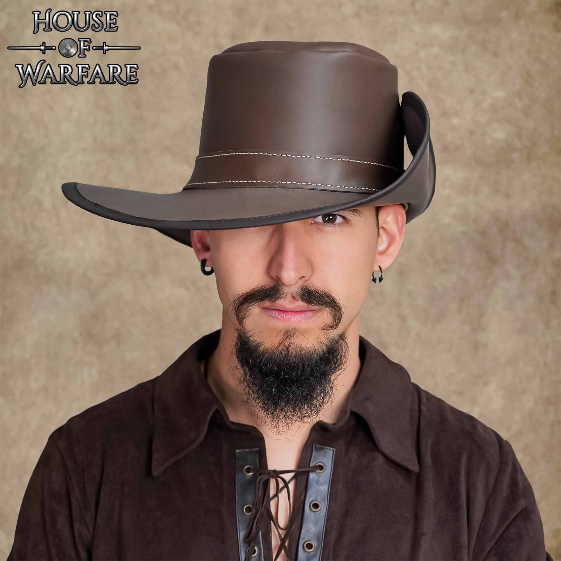 Sombrero pirata Flandes de cuero - imagen 5