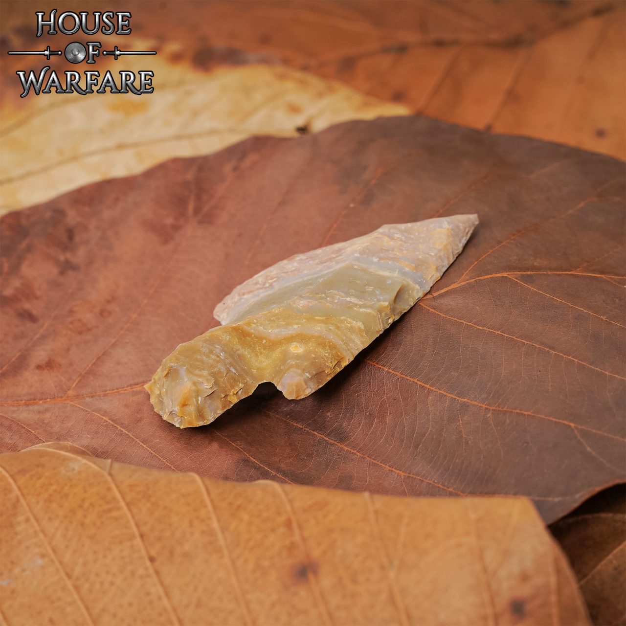 Punta de flecha de pedernal marrón con vástago, 6 cm - imagen 13