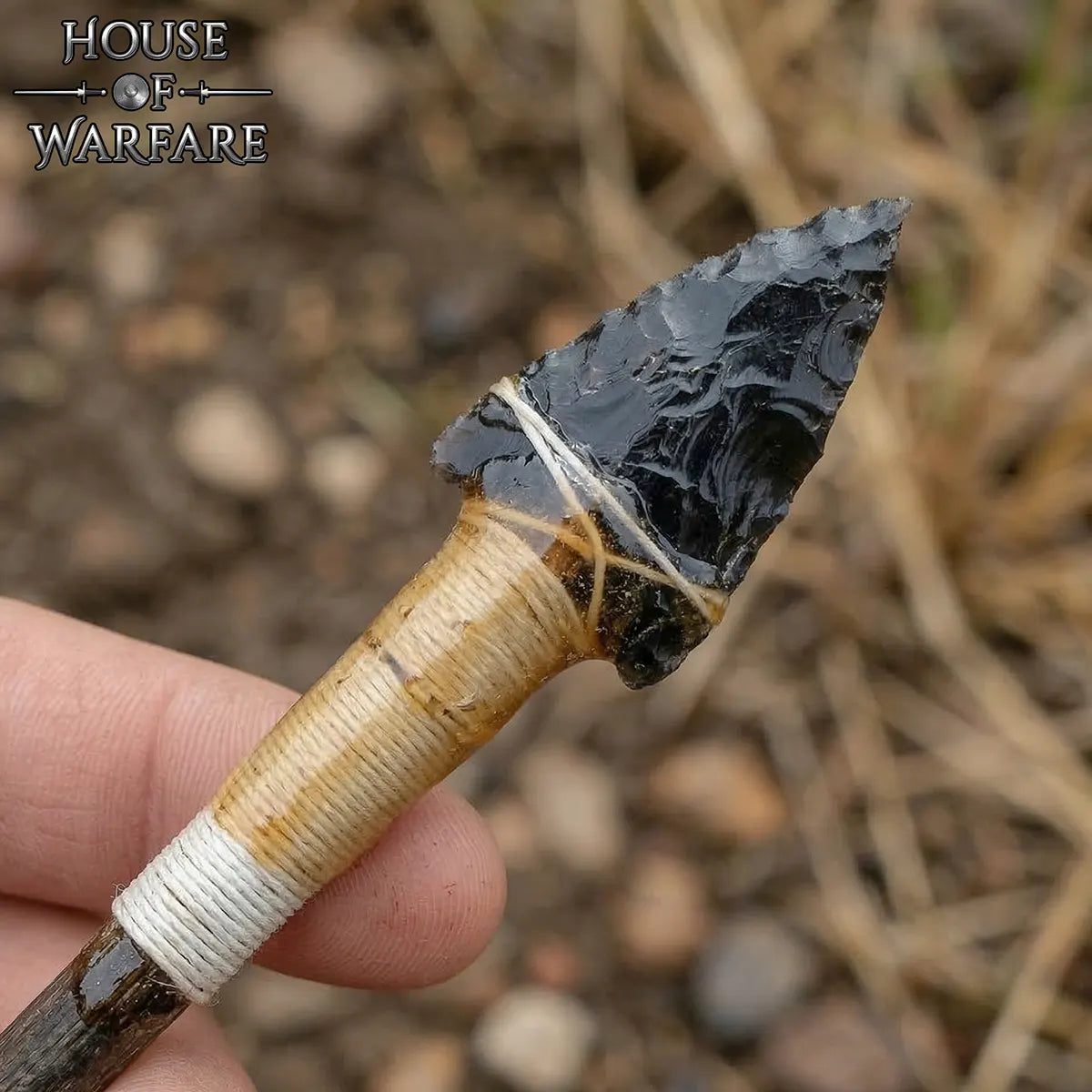 Punta de flecha prehistórica de obsidiana, 4,8 cm - imagen 4