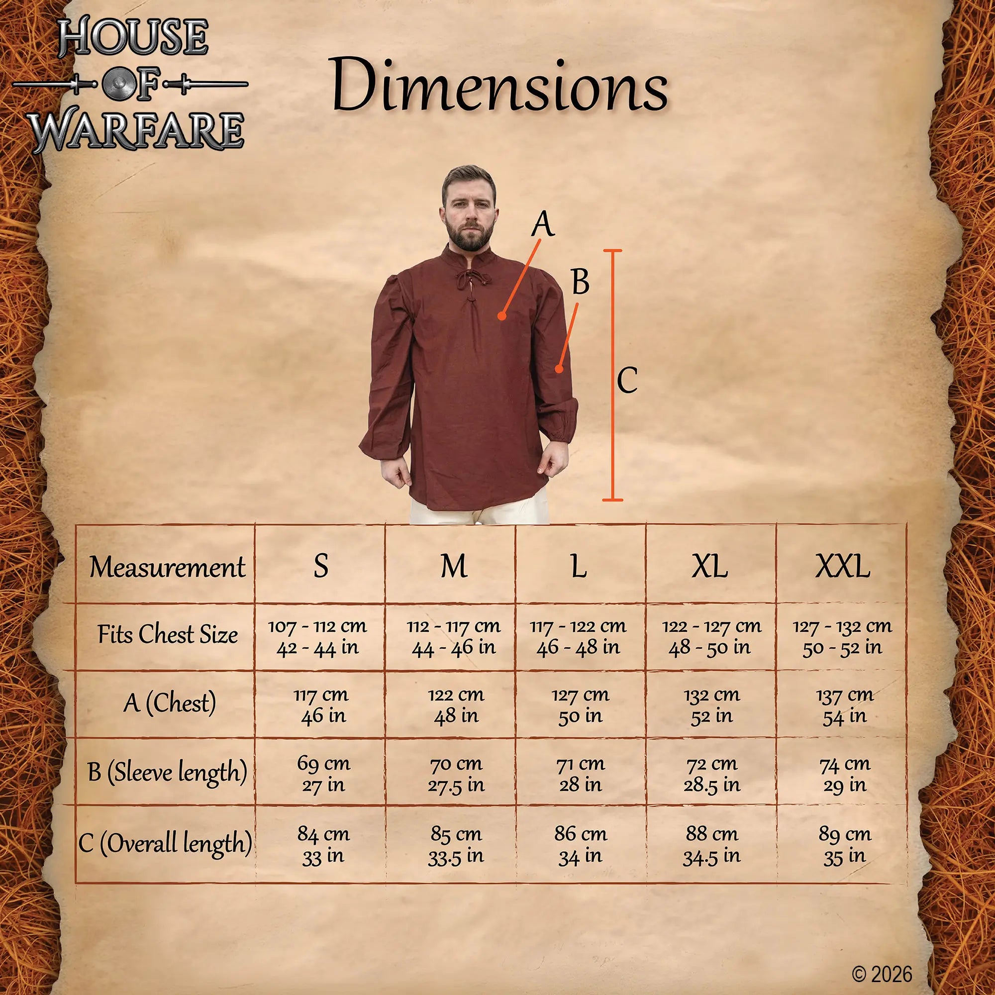 Camisa de algodón estilo medieval - imagen 12