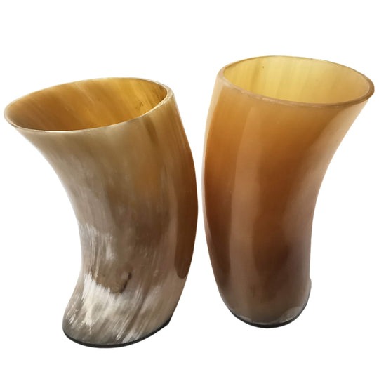 Set de vasos de cuerno de buey estilo vikingo — 250 ml y 150 ml - imagen 7