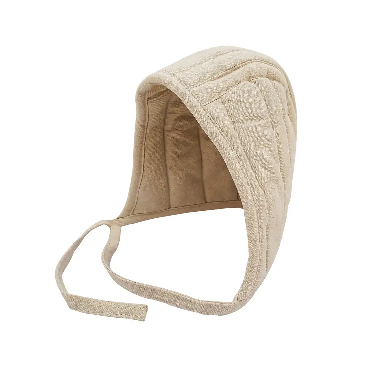 Gorro acolchado medieval de 3 capas — Marrón, talla L