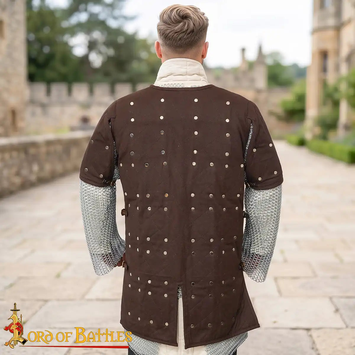 Brigantina medieval (siglos XIV–XVI) con placas de acero y cuerpo de algodón - imagen 6