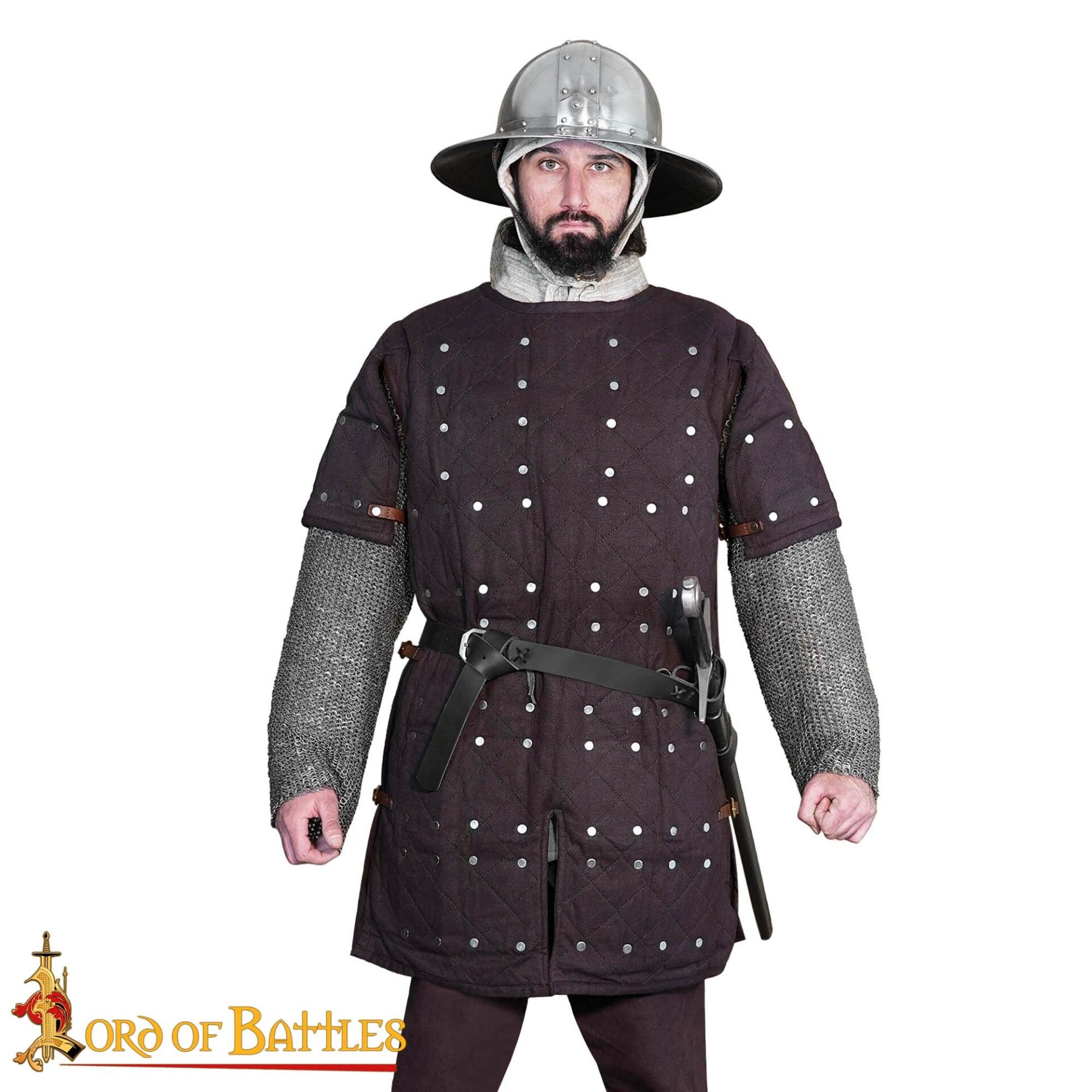Brigandina medieval con placas de acero remachadas y cuerpo de algodón - imagen 19