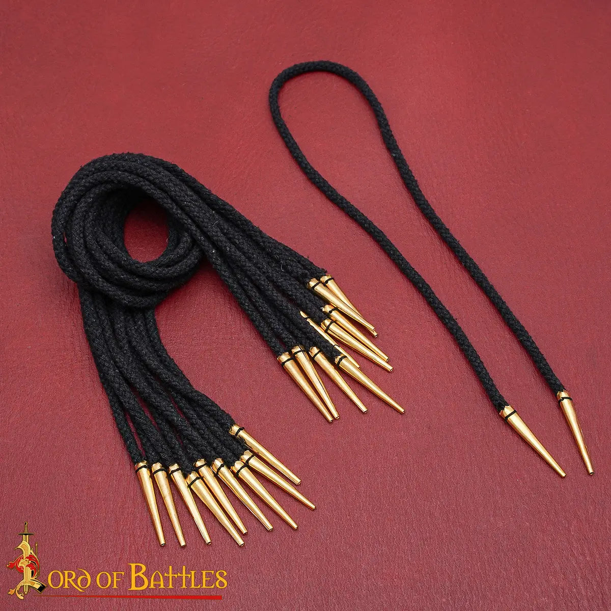 Cordones medievales de algodón con terminales de latón (set de 5) - imagen 2