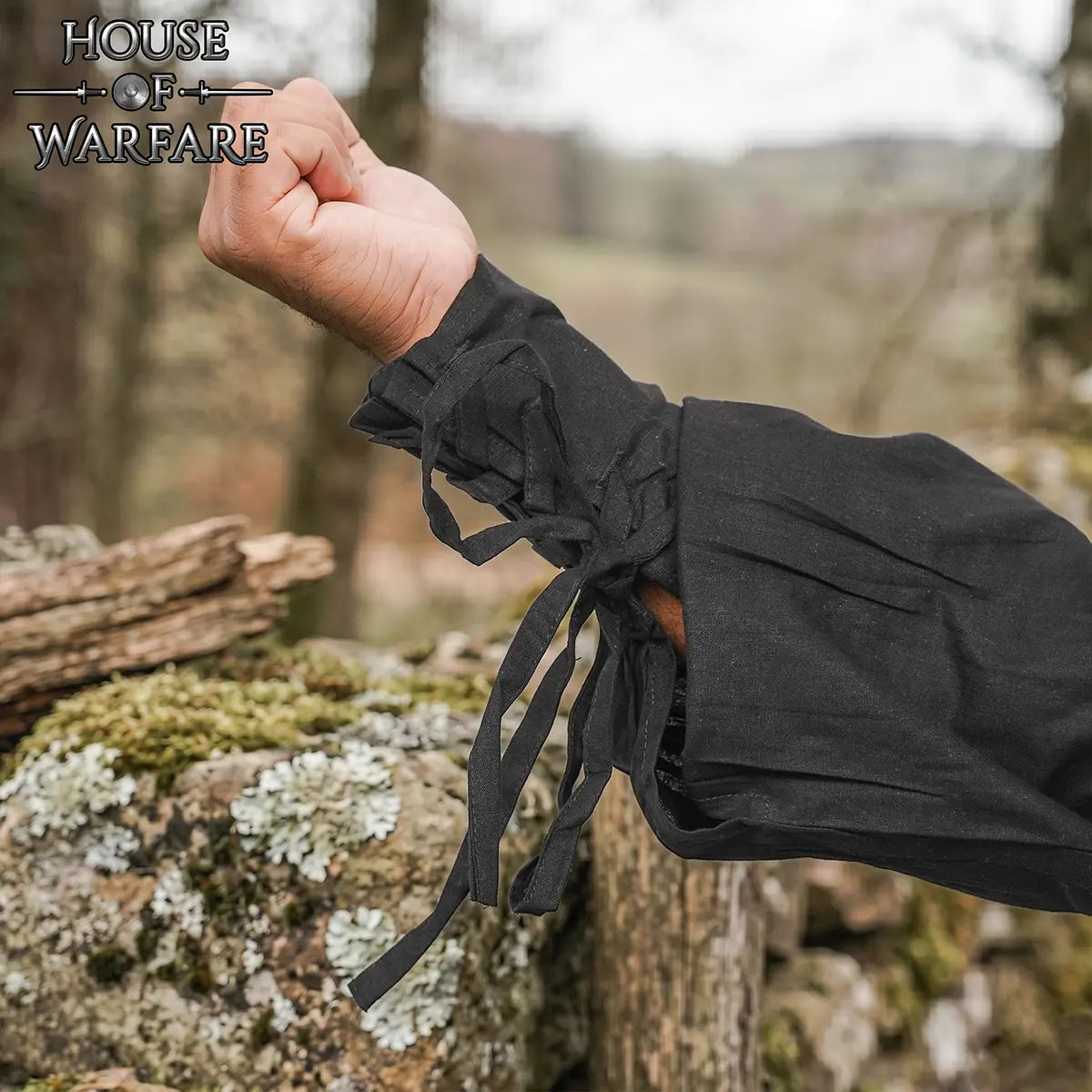 Camisa pirata medieval de algodón para hombre con cordones - imagen 8