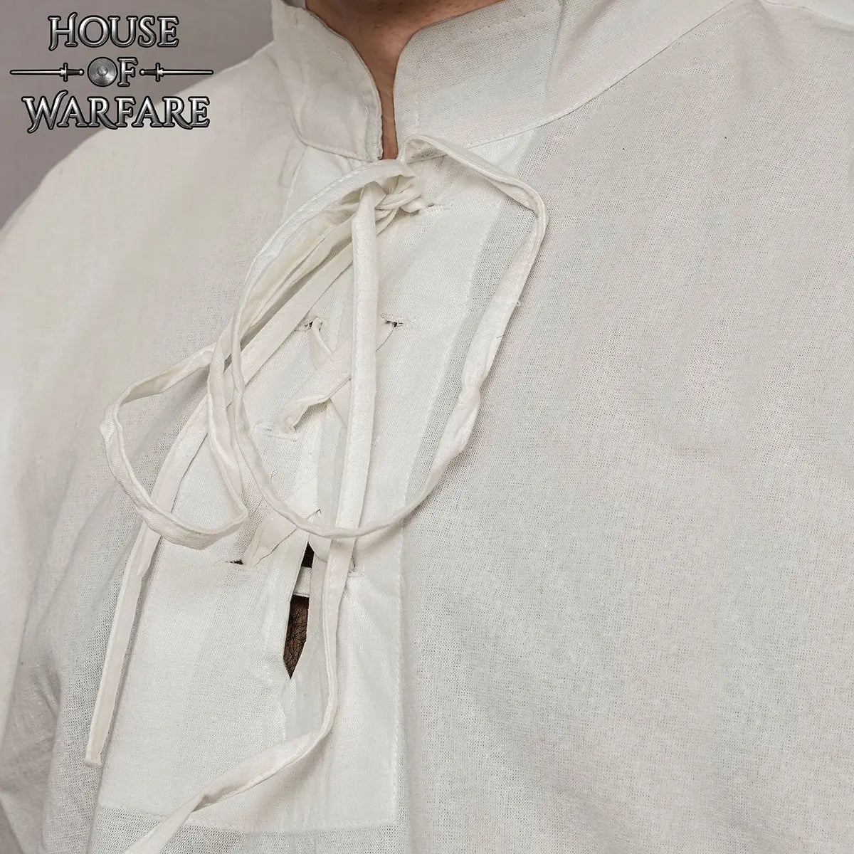 Camisa pirata medieval de algodón para hombre con cordones - imagen 13