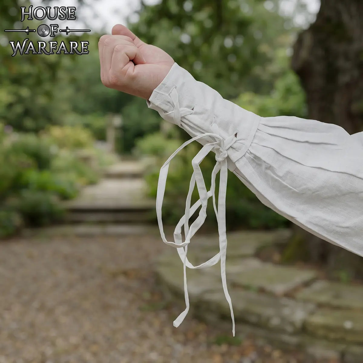 Camisa pirata medieval de algodón para hombre con cordones - imagen 12